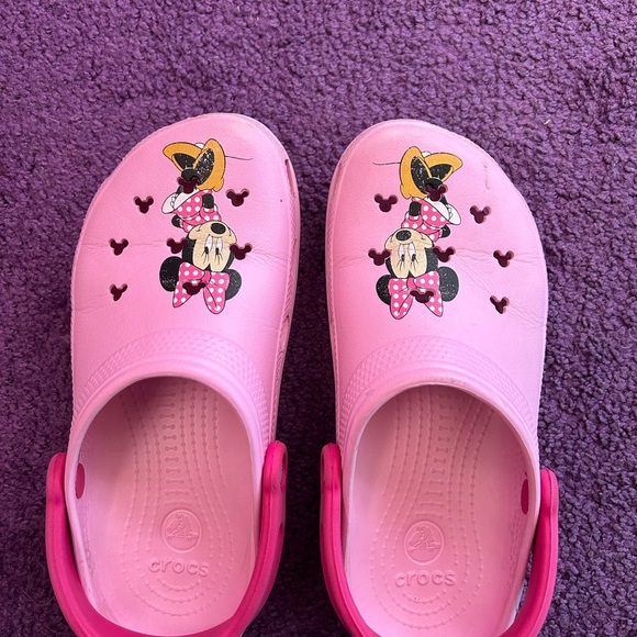 Disney Minnie Mouse Classic Crocs Clogs W 9 - Picture 1 of 6